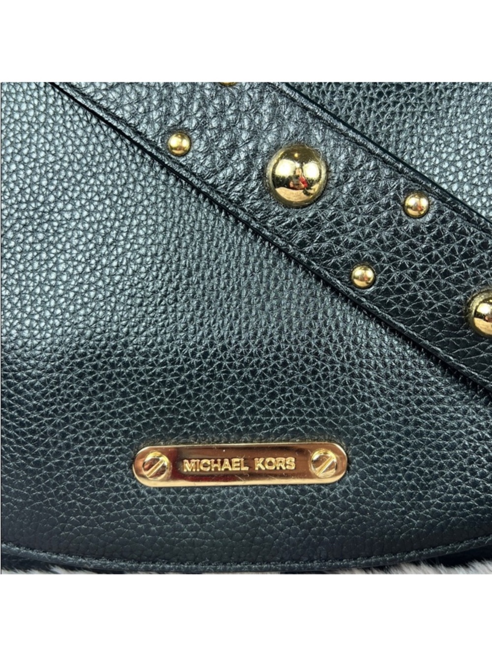 🖤✨Michael Kors Hayes Pebbled Leather Crossbody with Studded Strap NWOT✨🖤 - Picture 5 of 11